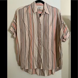 Madewell short sleeve button down top. Size small
